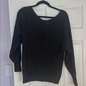 Dynamite off the shoulder black sweater